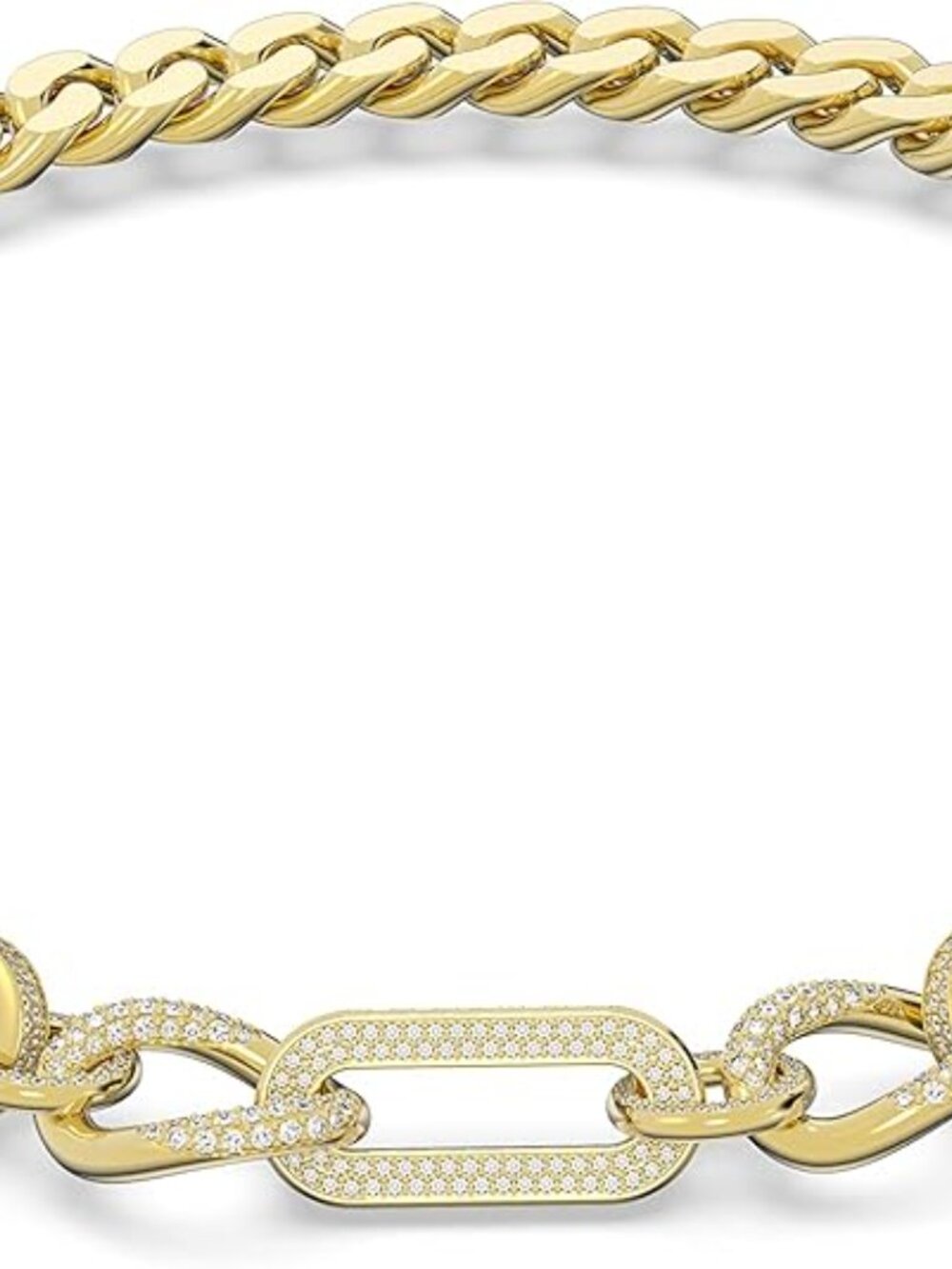 Swarovski Gold Crystal Pavé Link Necklace